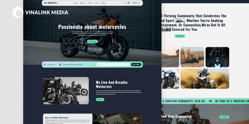 Thiết kế Web xe máy chuyên nghiệp